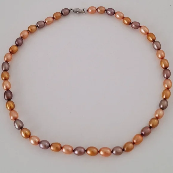 Honora Pearl Necklace in Warm Tones - Picture 2 of 5
